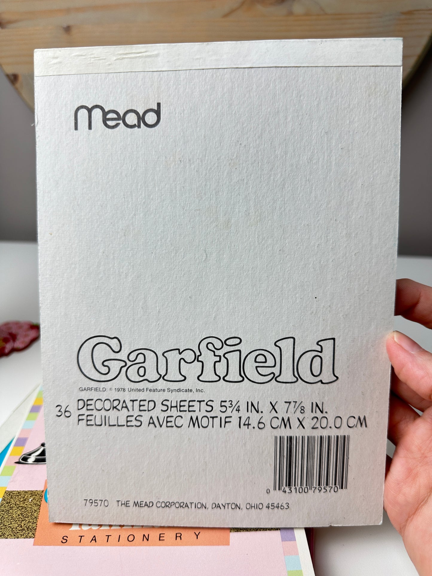 1980s Mead Garfield "Beach Notes" Stationary Notepad 5" x 7"