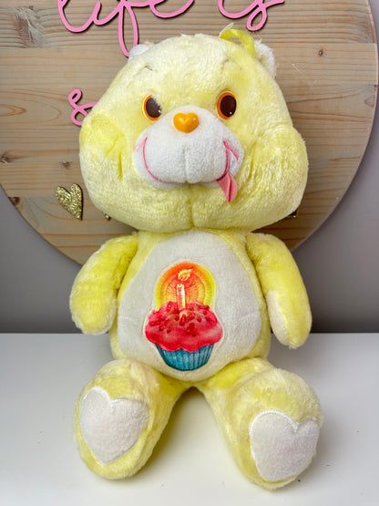 1983 Kenner Care Bears Large 18" Birthday Bear Plush