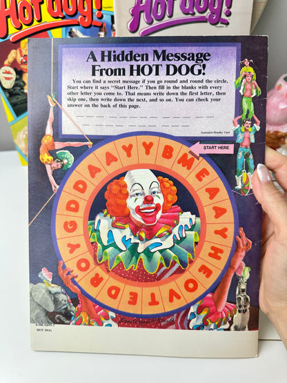 1980s Hot Dog! Magazine Lot with Posters, Baseball Cards, & Stickers