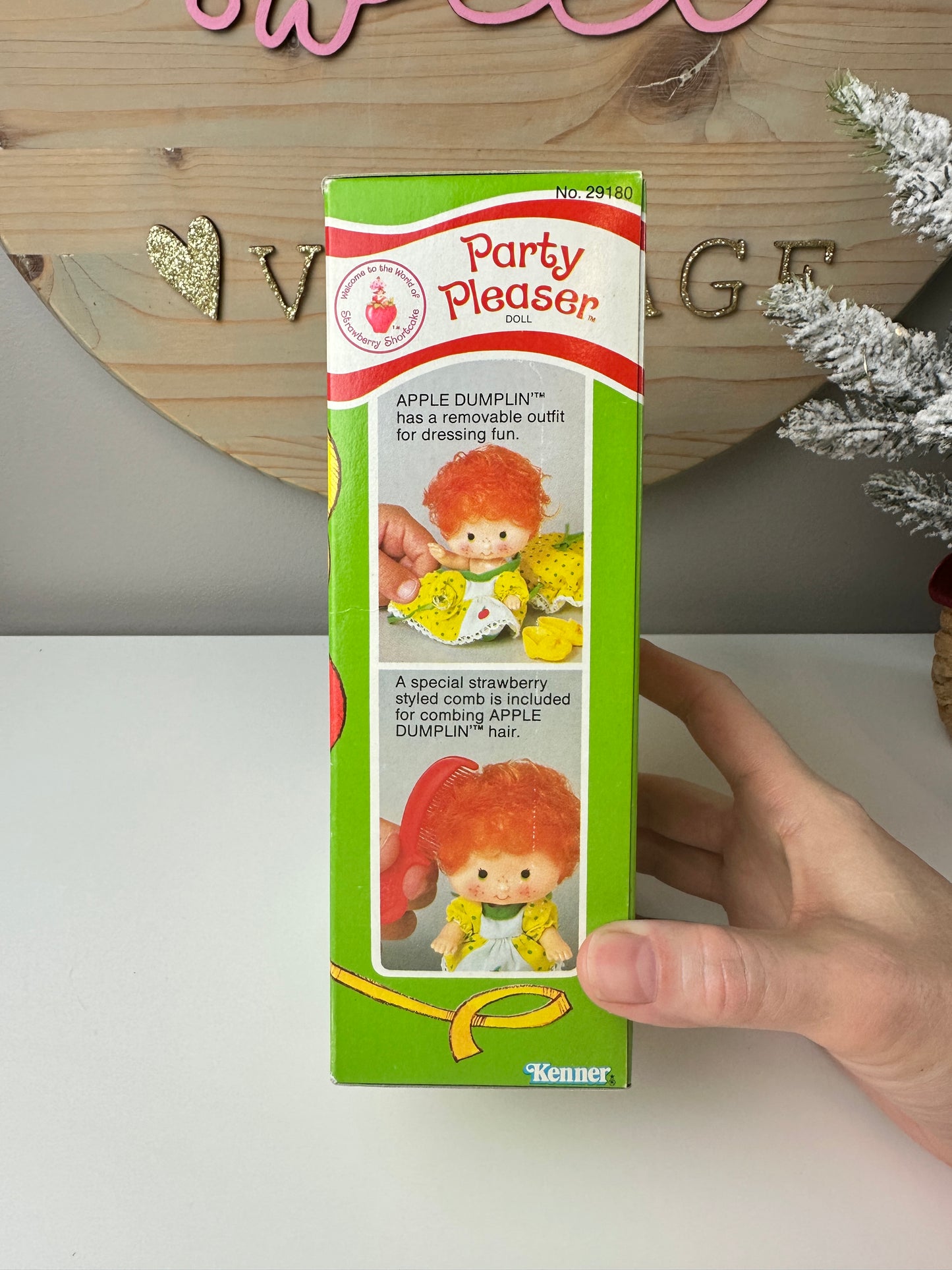 1984 Kenner Strawberry Shortcake Apple Dumplin' with Tea Time Turtle Party Pleaser Doll [Factory Sealed]