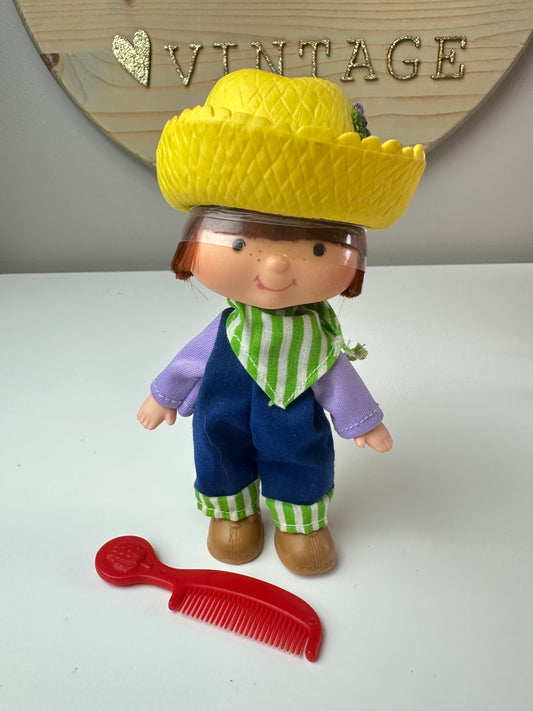 1980 Kenner Strawberry Shortcake Huckleberry Pie First Release Flat Hands Doll