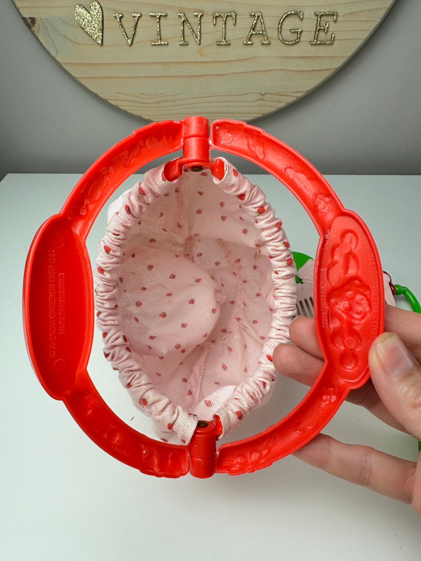 1980s Kenner Preschool Strawberry Shortcake Berry Grown Up Purse Playset