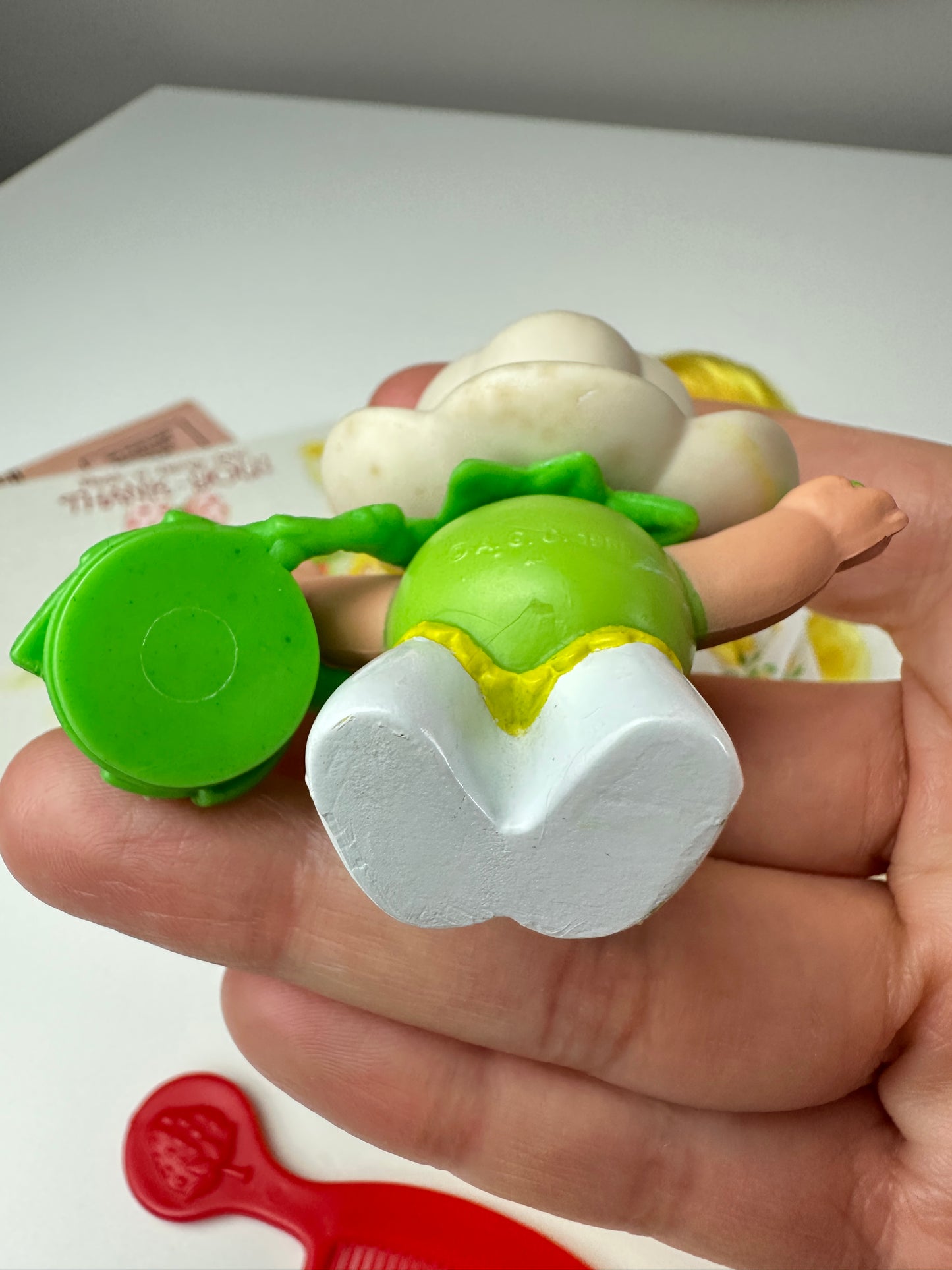 1985 Kenner Strawberry Shortcake Mint Tulip Berrykin Doll with Mint Berrykin *Berry Vault*