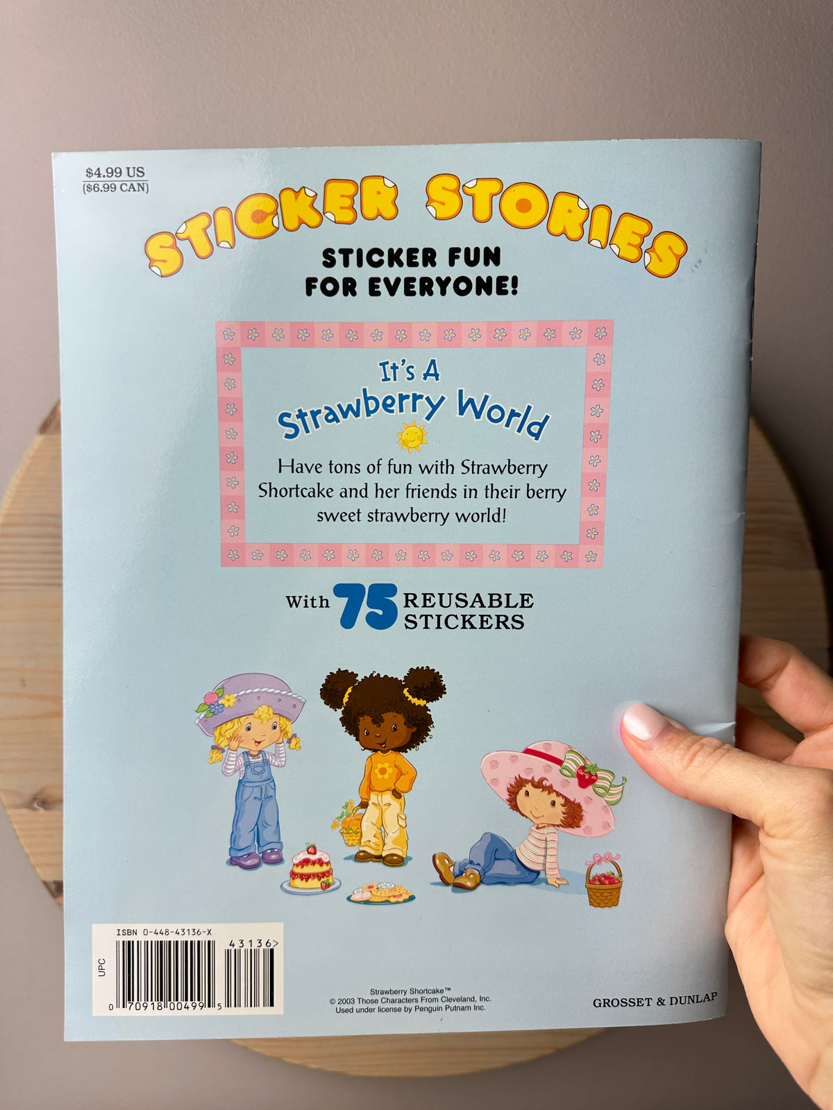 2003 TCFC Grosset & Dunlap Strawberry Shortcake Sticker Stories Book [Unused]