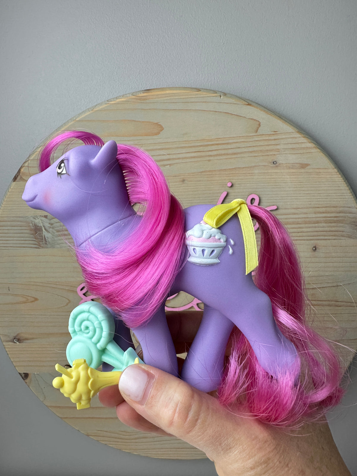 1980s Hasbro My Little Pony Sherbet Sundae Best Pony with Accessories