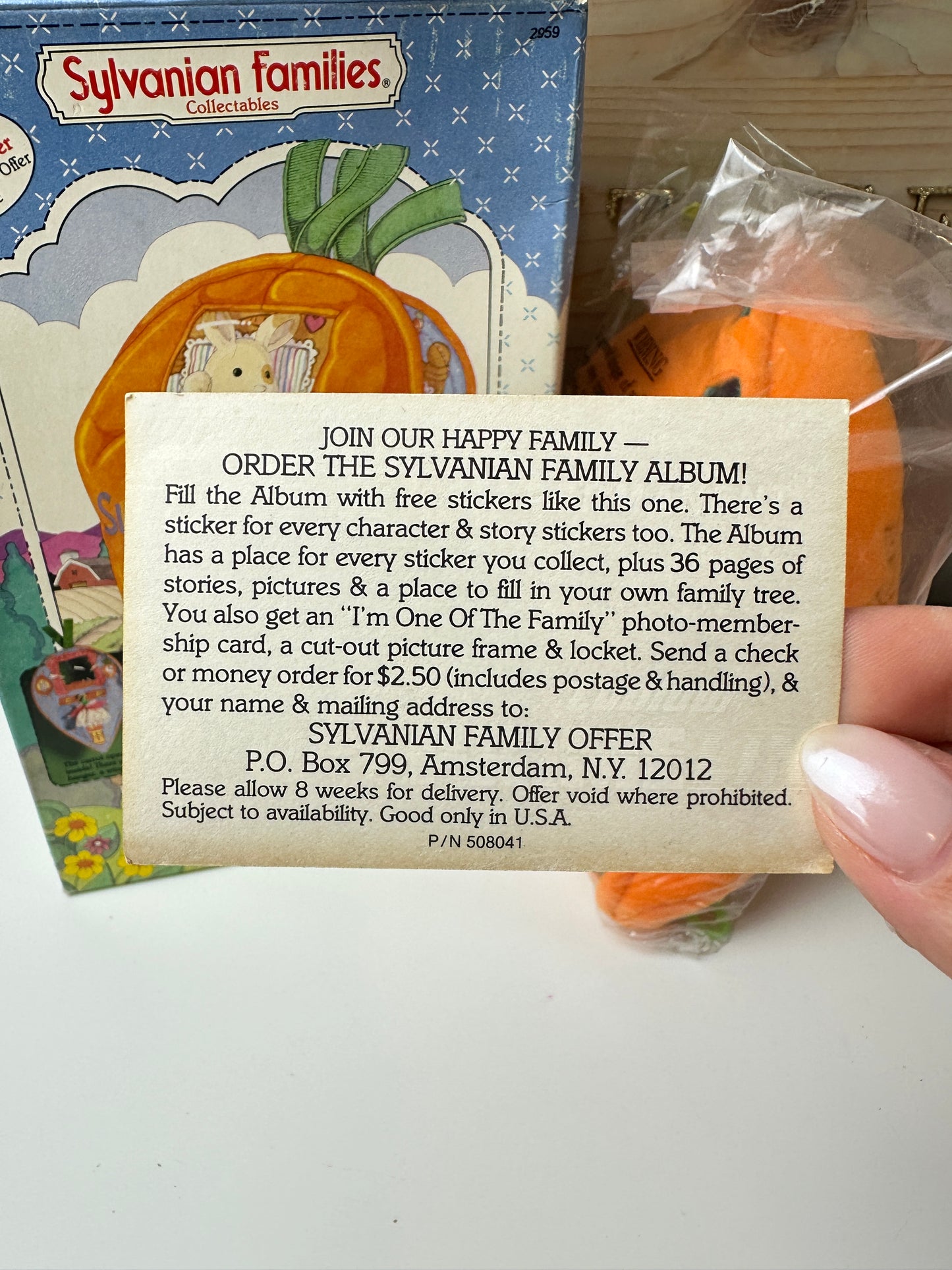 1980s Tomy Sylvanian Families Timbertop Family + Carrot House
