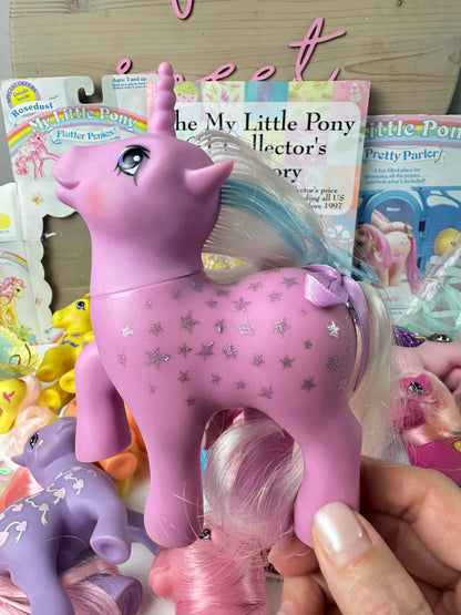 1980s G1 My Little Pony Lot with Accessories & Guide *Berry Vault*