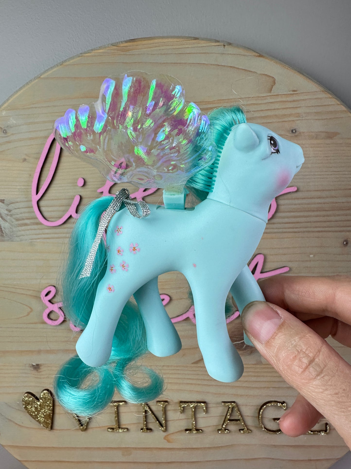 1980s Hasbro My Little Pony Peach Blossom Flutter Pony with Original Wings & Accessories