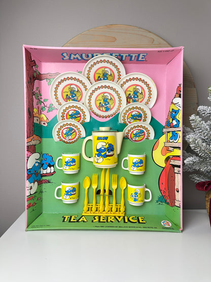 1983 Smurfs Smurfette Tea Service MIB