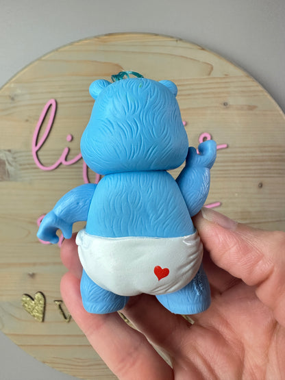 1980s Kenner Care Bear Baby Tugs Bear Poseable with Bucket Accessory