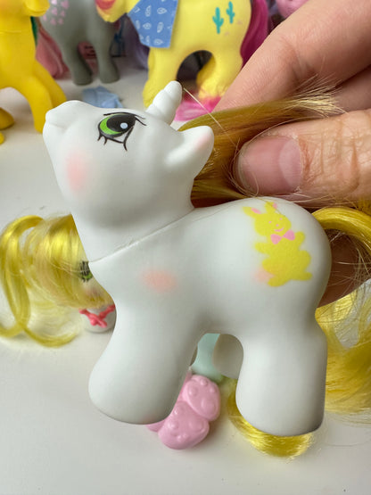 1980s Hasbro My Little Pony Newborn Twins Ponies [FLAWED]