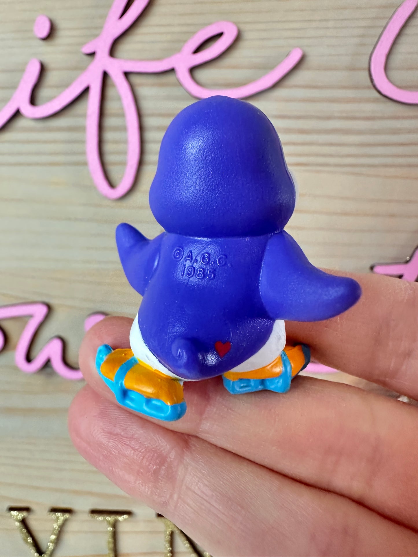 1980s Kenner Care Bear Cousin Cozyheart Penguin PVC Miniature Figure