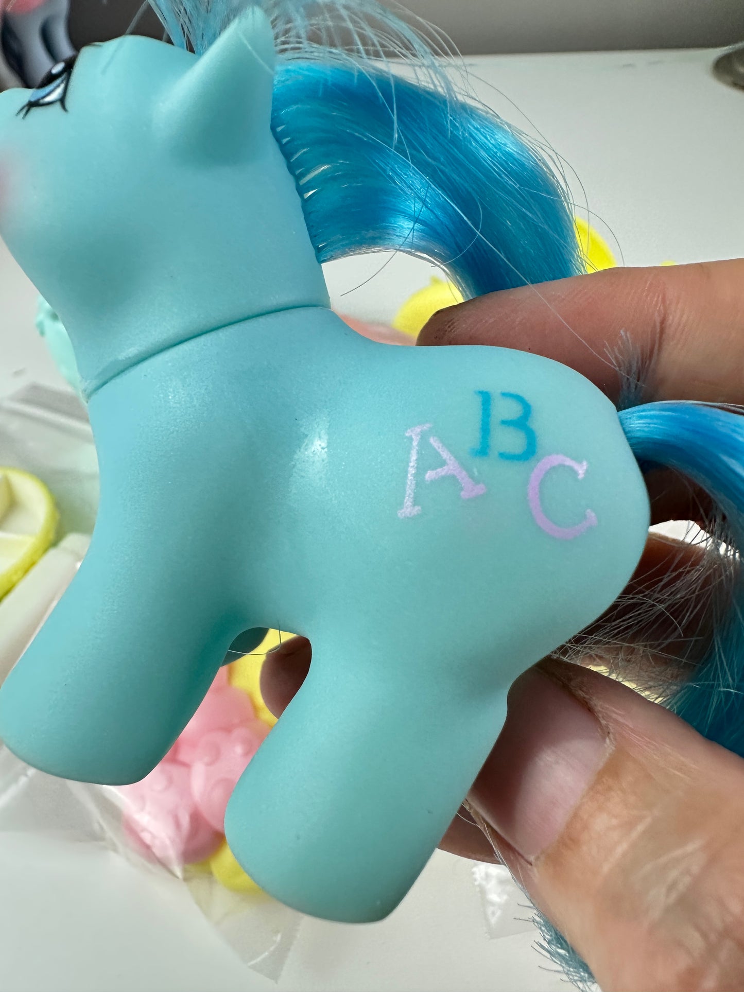 1980s Hasbro My Little Pony Doodles & Noodles Newborn Twins with Accessories