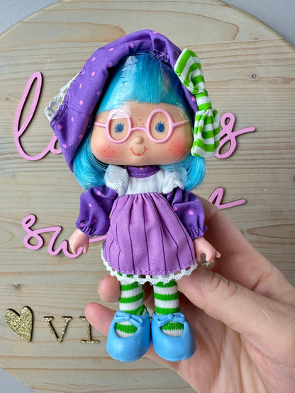 1984 Kenner Strawberry Shortcake Plum Puddin' with Elderberry Owl Party Pleaser Doll *Berry Vault*