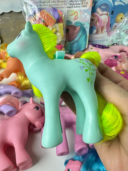 1980s G1 My Little Pony Lot with Accessories & Guide *Berry Vault*