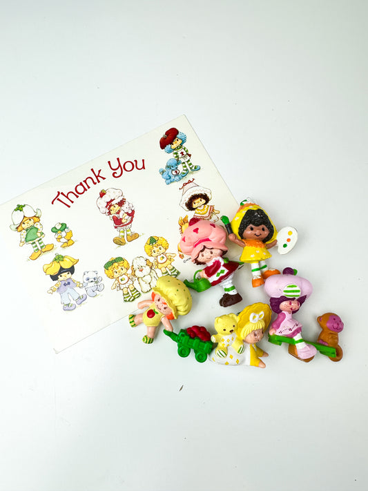 1980s Kenner Strawberry Shortcake Miniature Mini PVC Figures Starter Lot #2