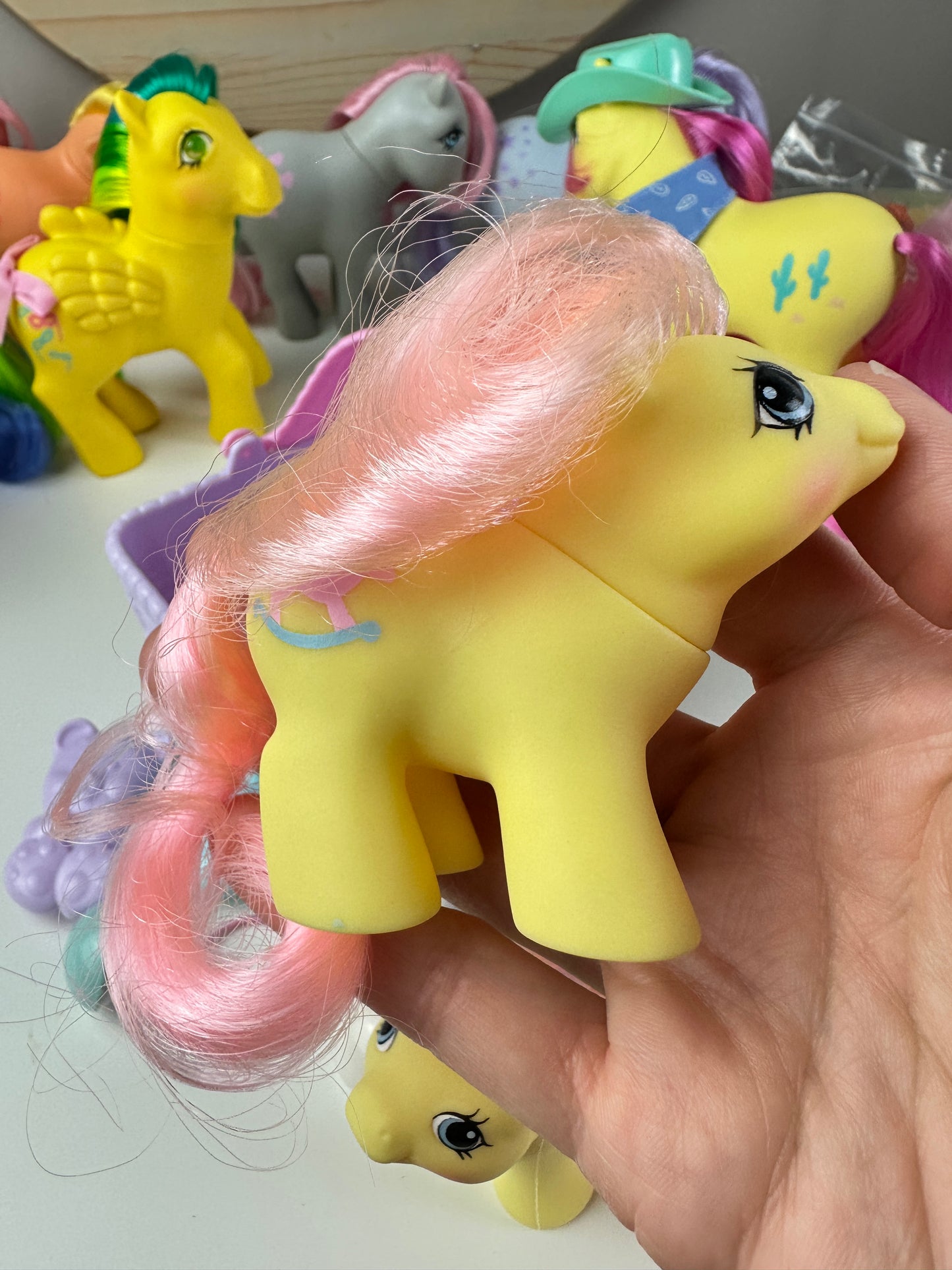 1980s Hasbro My Little Pony Milkweed & Tumbleweed Newborn Twins with Accessories