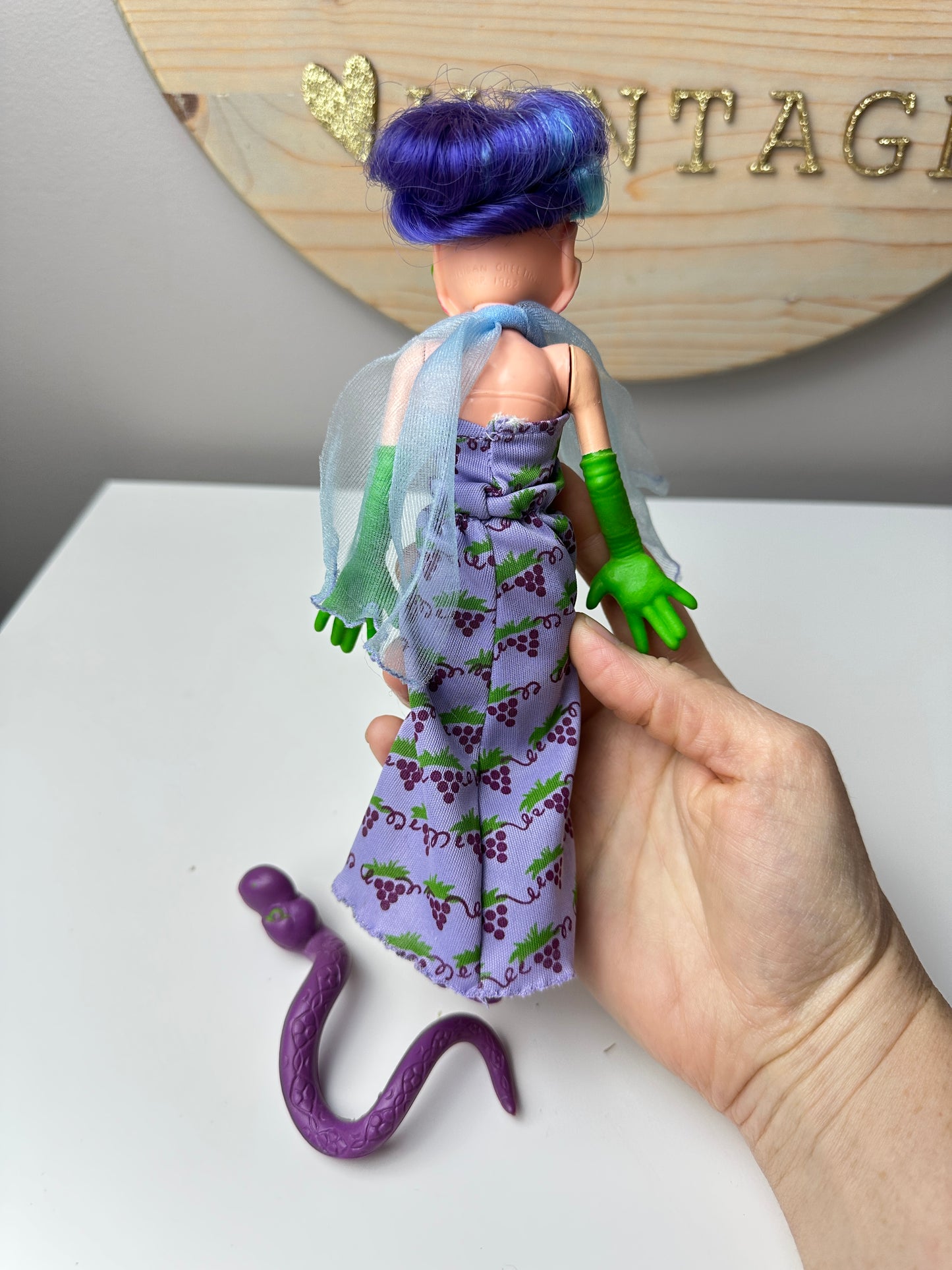 1982 Kenner Strawberry Shortcake Sour Grapes with Dregs Villain Doll