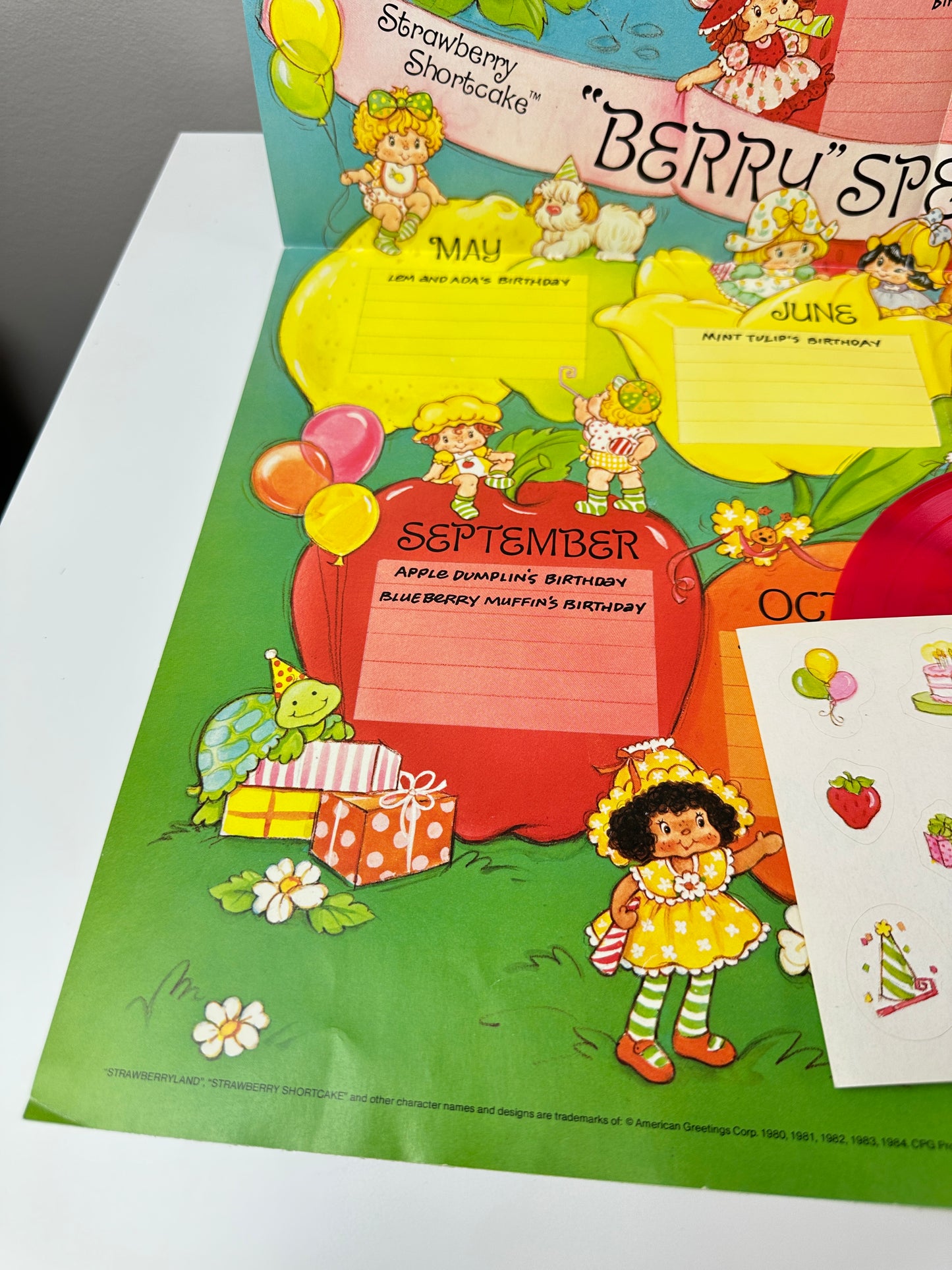 1984 Kenner Strawberry Shortcake Berry Special Friends Club Poster Set #1 [Mail-in Offer]