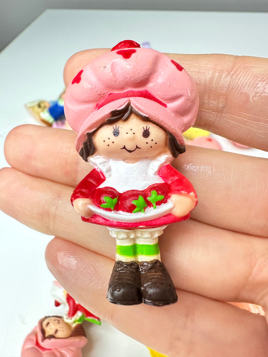 1980s Kenner Strawberry Shortcake with Three Berries Miniature PVC