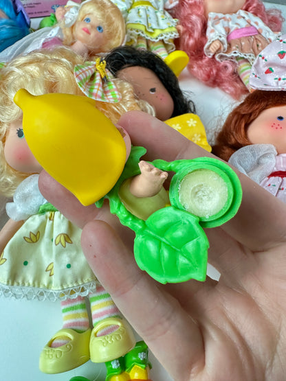 1985 Kenner Strawberry Shortcake COMPLETE Berrykin Doll Collection *Berry Vault*