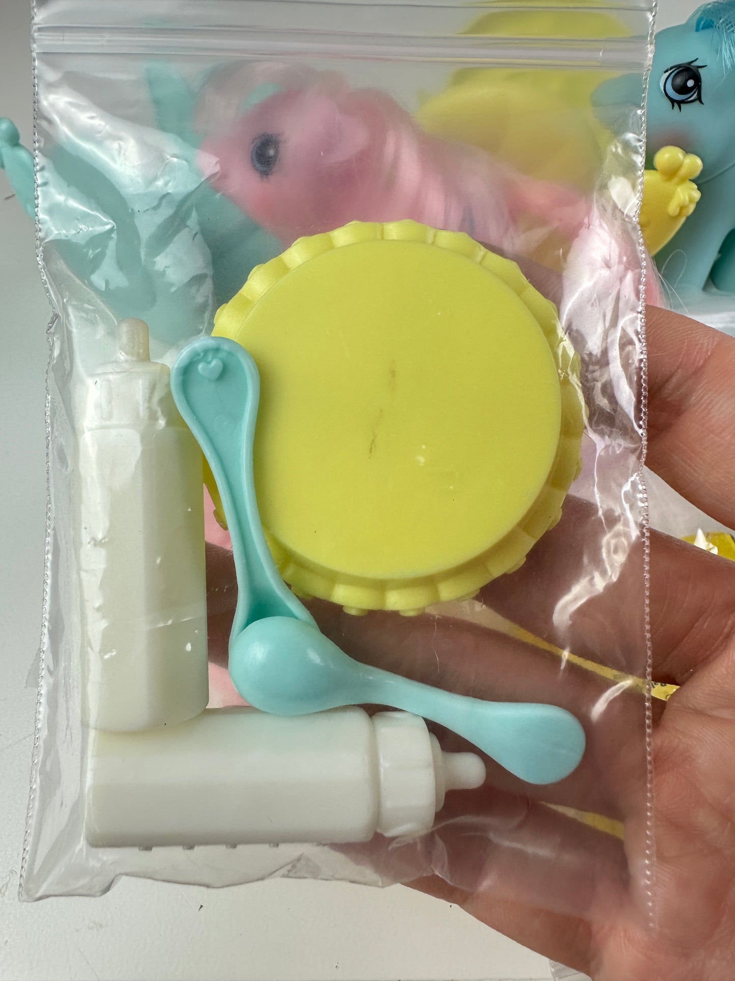 1980s Hasbro My Little Pony Doodles & Noodles Newborn Twins with Accessories