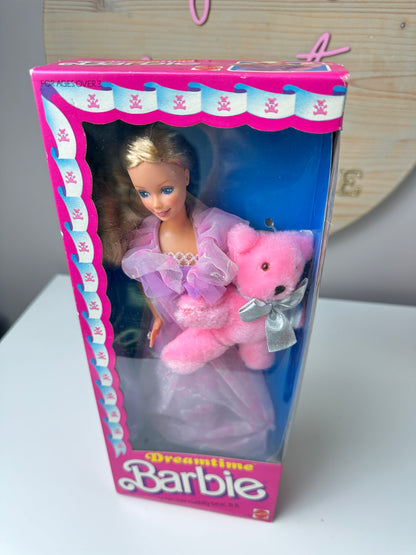 1984 Mattel Dreamtime Barbie with B.B. Bear NRFB Sealed