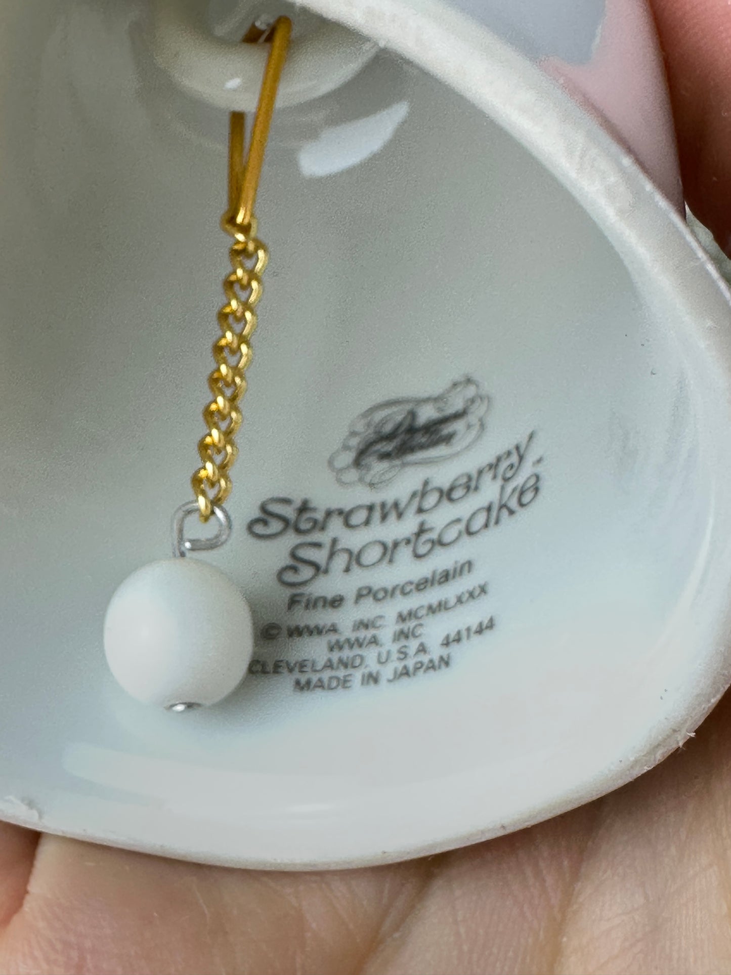 1980s Strawberry Shortcake Designer's Collection Fine Porcelain Bell
