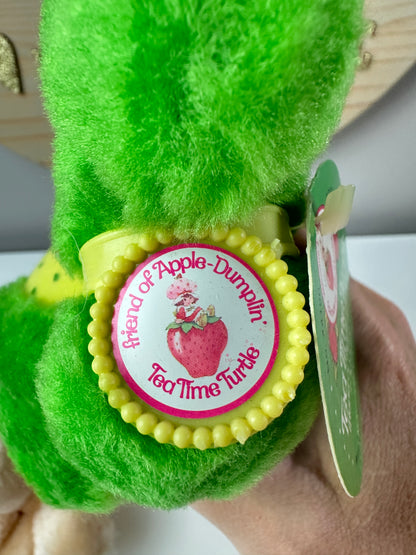 1982 Kenner Strawberry Shortcake Tea Time Turtle Plush with Tag *Berry Vault*