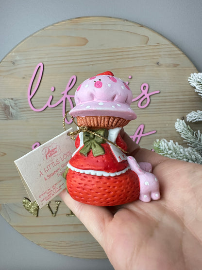 1980s Strawberry Shortcake Designer's Collection Porcelain Figurine "A Little Love" with Tag