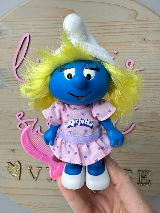 1983 Applause Smurfs Smurfette Dress 'n Style Doll with Comb