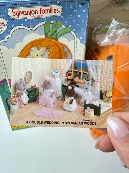 1980s Tomy Sylvanian Families Timbertop Family + Carrot House