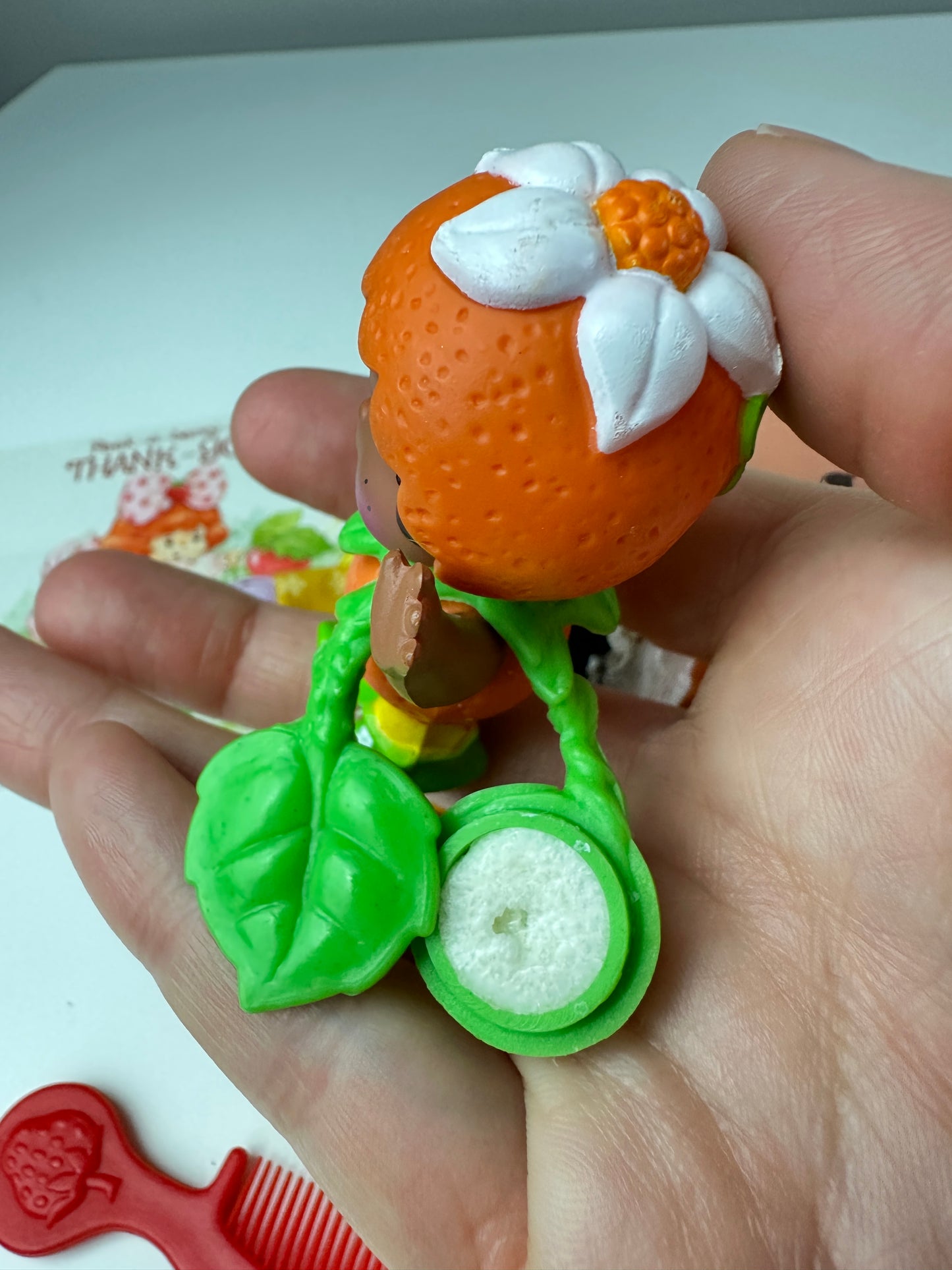 1985 Kenner Strawberry Shortcake Orange Blossom Berrykin Doll with Orange Berrykin *Berry Vault*