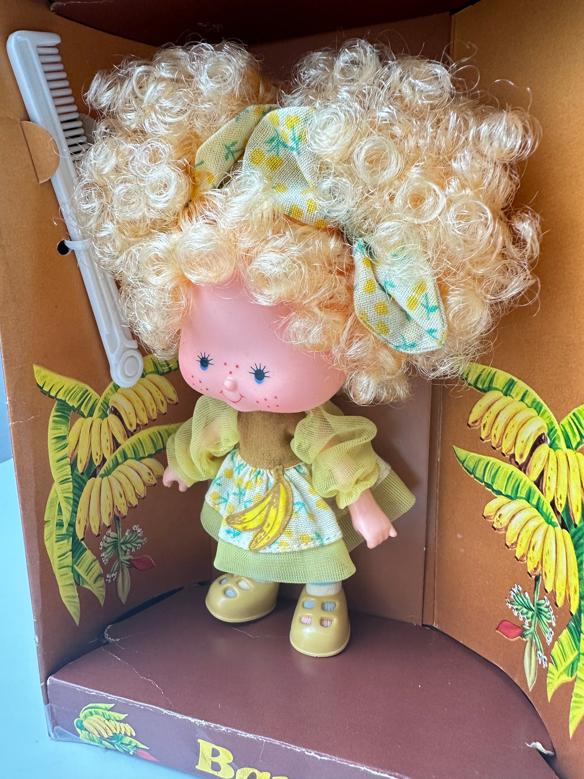 1980s Kenner Strawberry Shortcake Colecao Moranguinho Brazil Bananinha Doll MIB *Berry Vault*