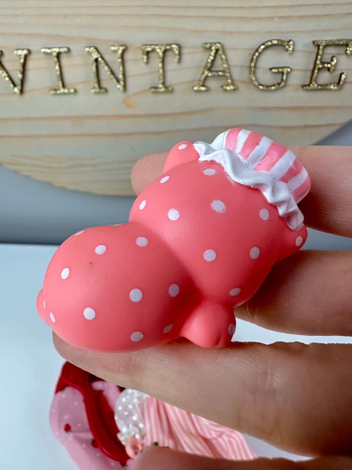 1984 Kenner Strawberry Shortcake with Custard Sweet Sleeper Doll with Sleeping Bag