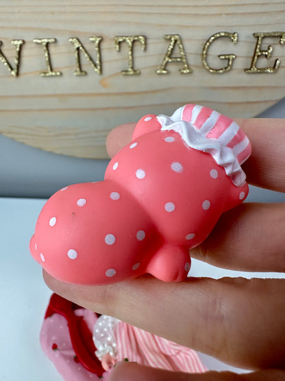 1984 Kenner Strawberry Shortcake with Custard Sweet Sleeper Doll with Sleeping Bag