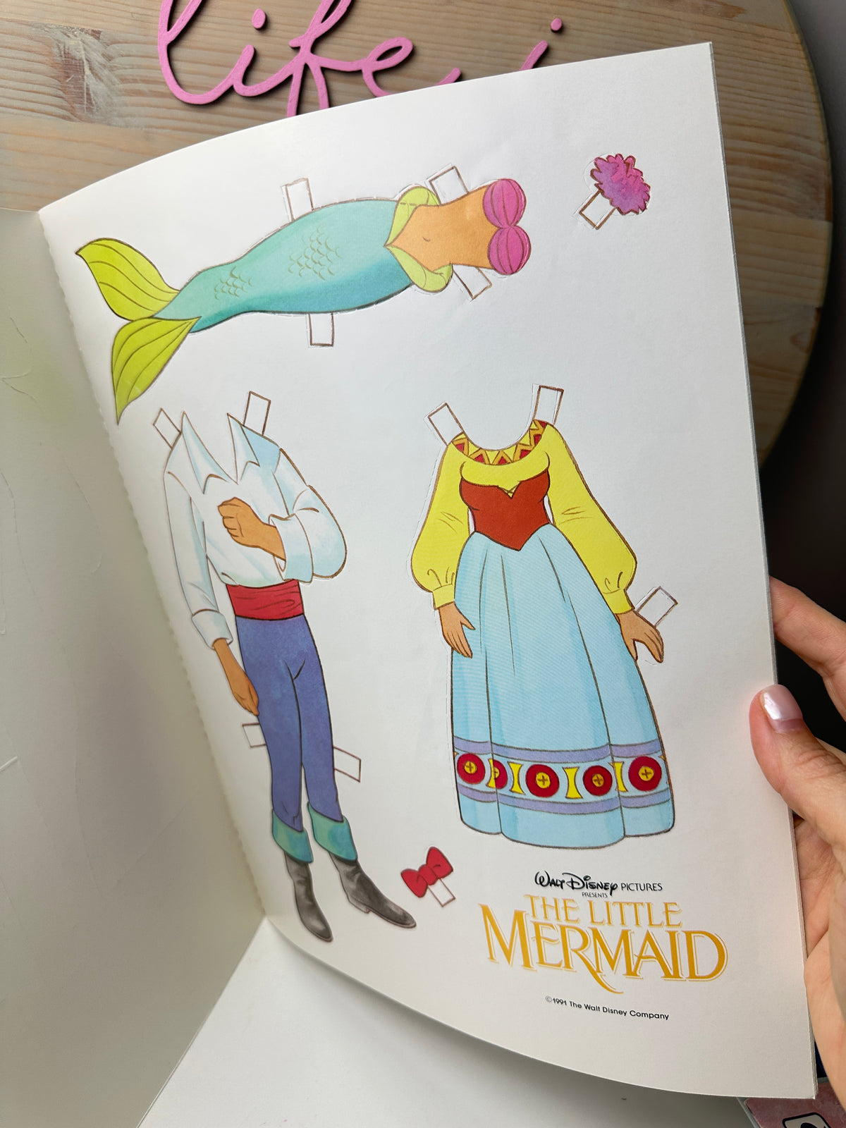 1991 Golden Disney The Little Mermaid Paperdoll Book Unused #2