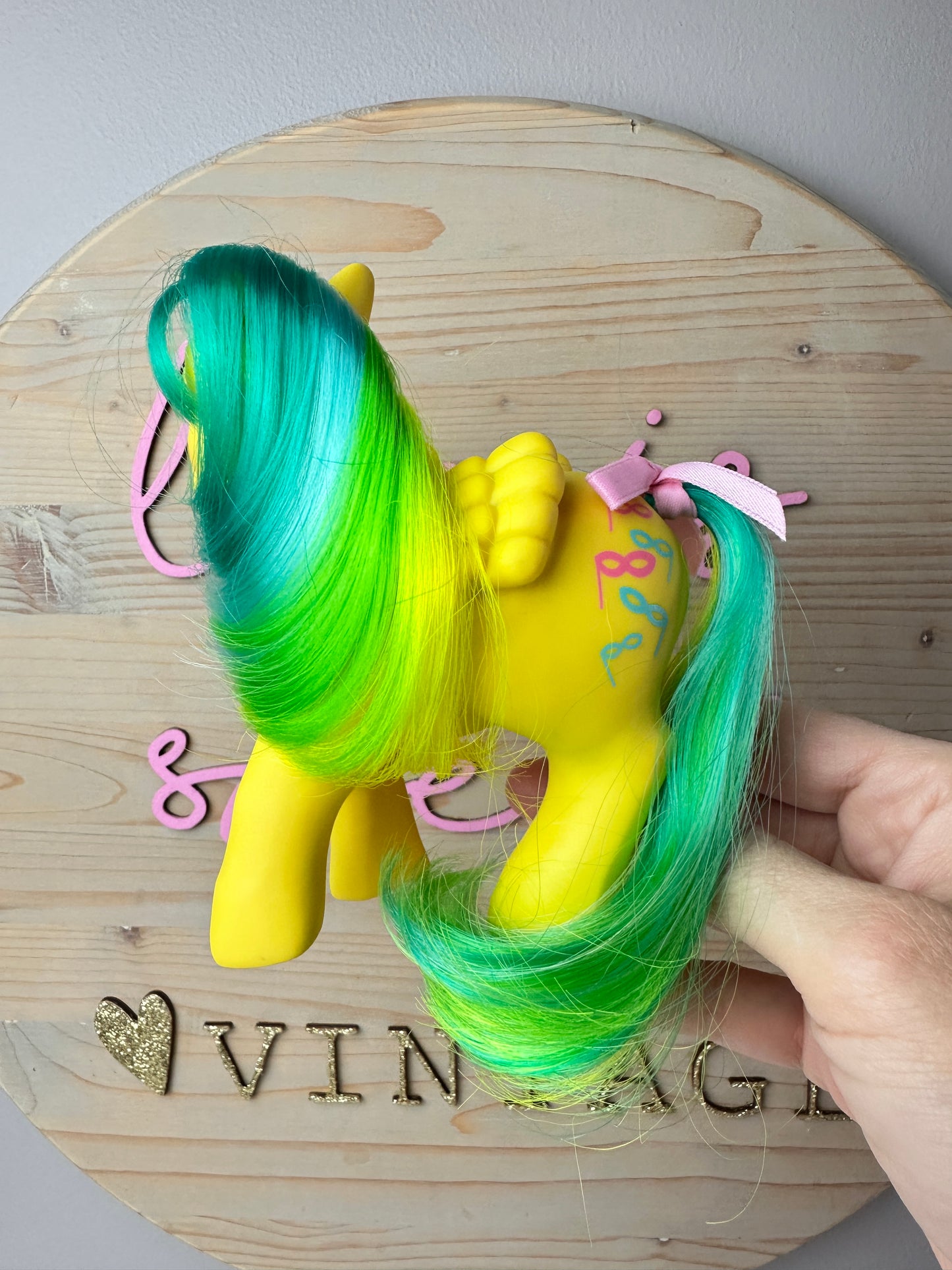 1980s Hasbro My Little Pony Twinkle Eye Masquerade with Ribbon