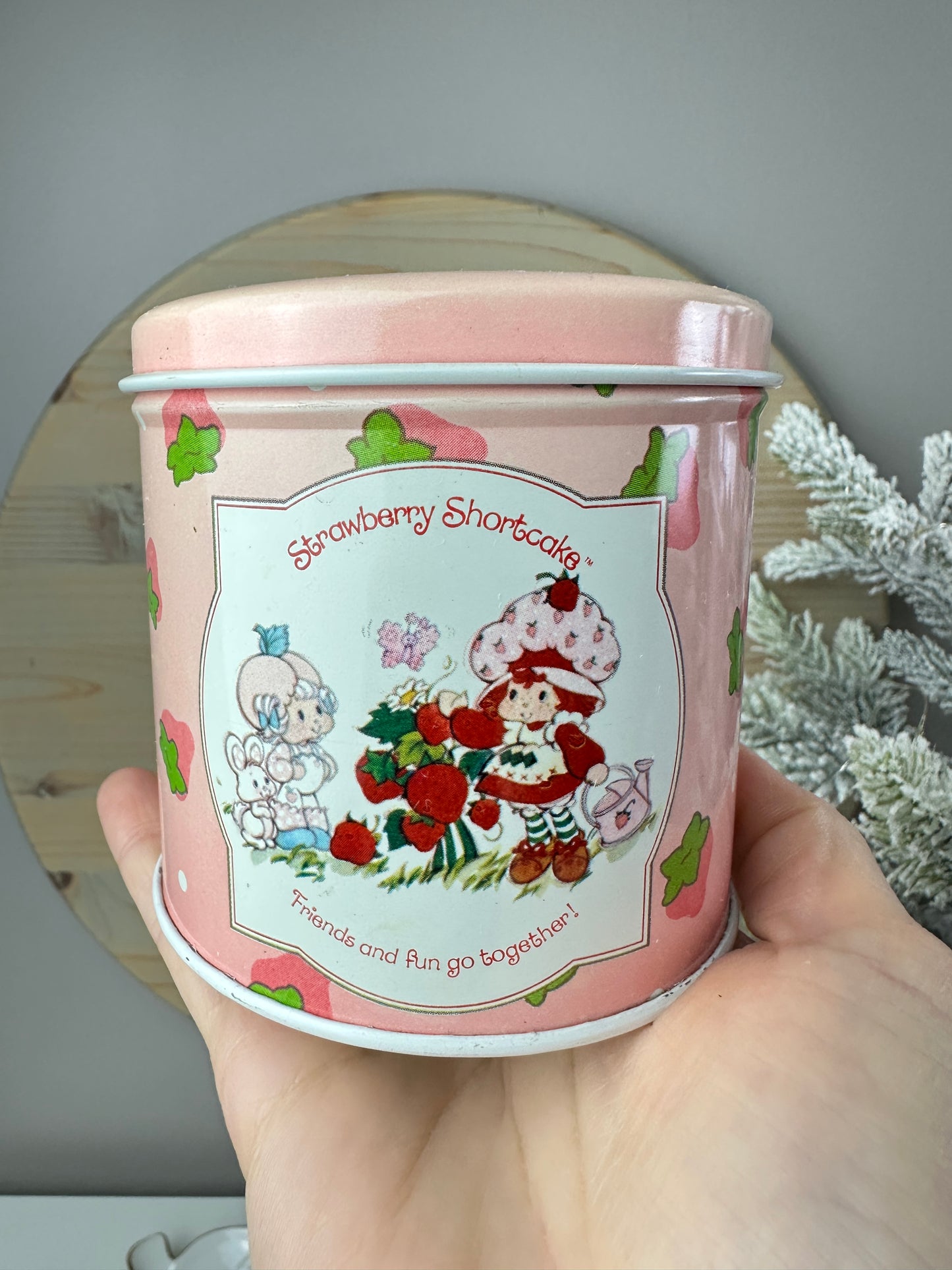 1980s Strawberry Shortcake Pink Tin