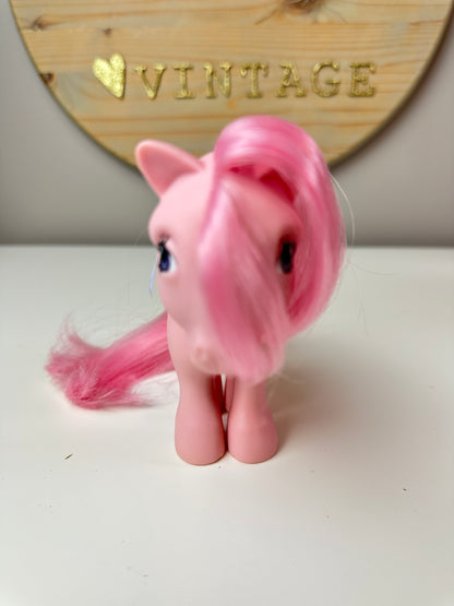 1980s Hasbro My Little Pony Concave Foot Cotton Candy with Ribbon