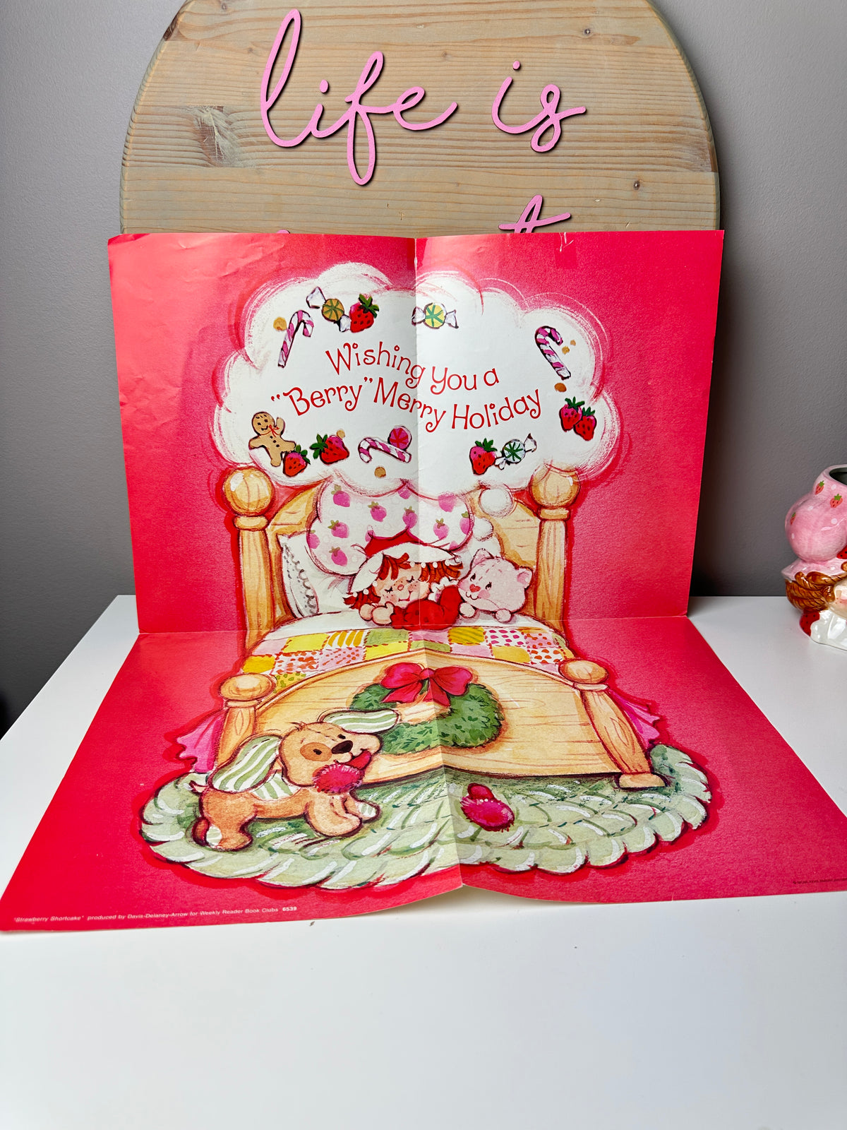 1980s Weekly Reader Strawberry Shortcake Holiday Poster