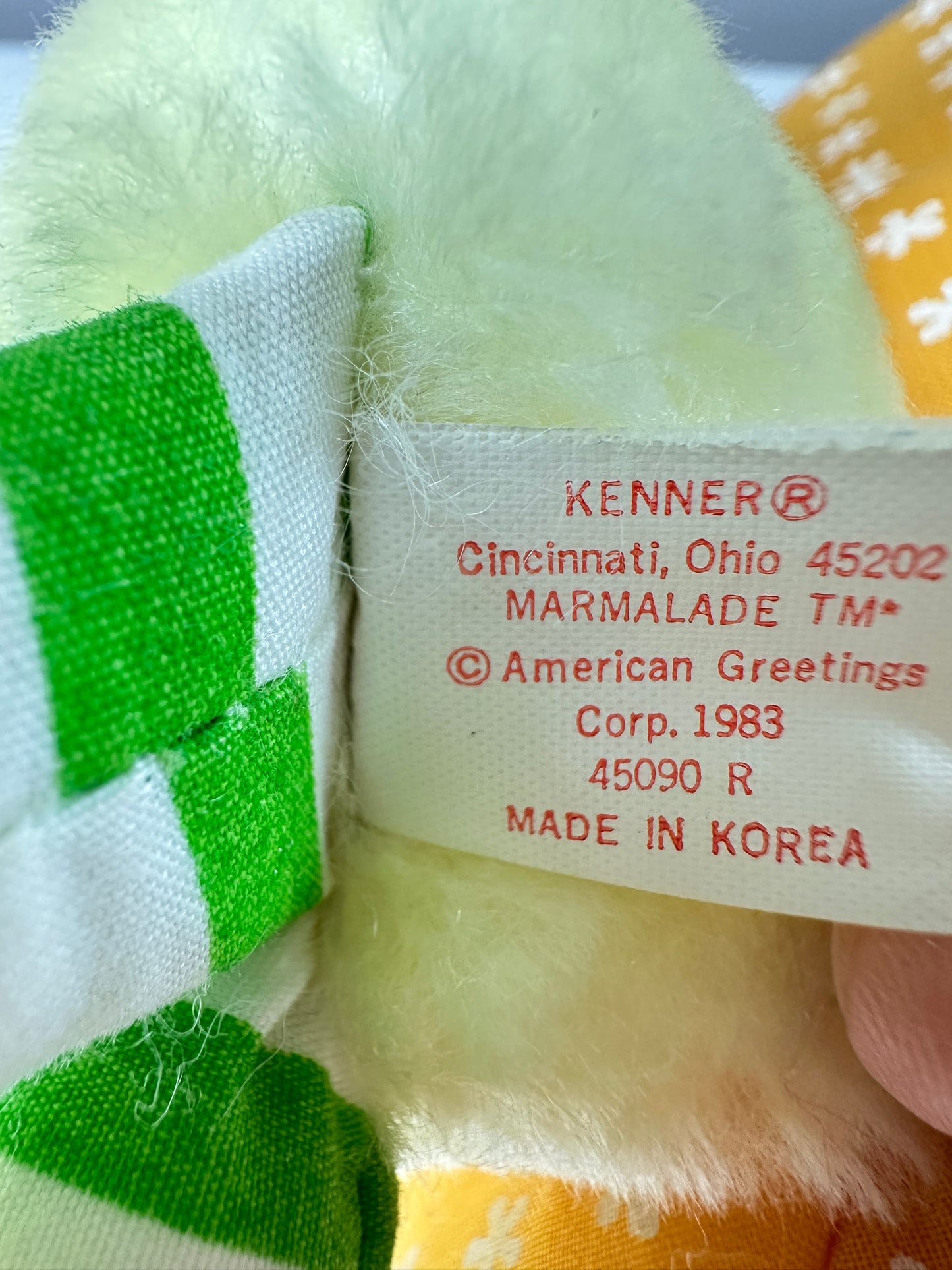 1983 Kenner Strawberry Shortcake Marmalade Plush Pet Soft Animal Friend with Tag [RARE]