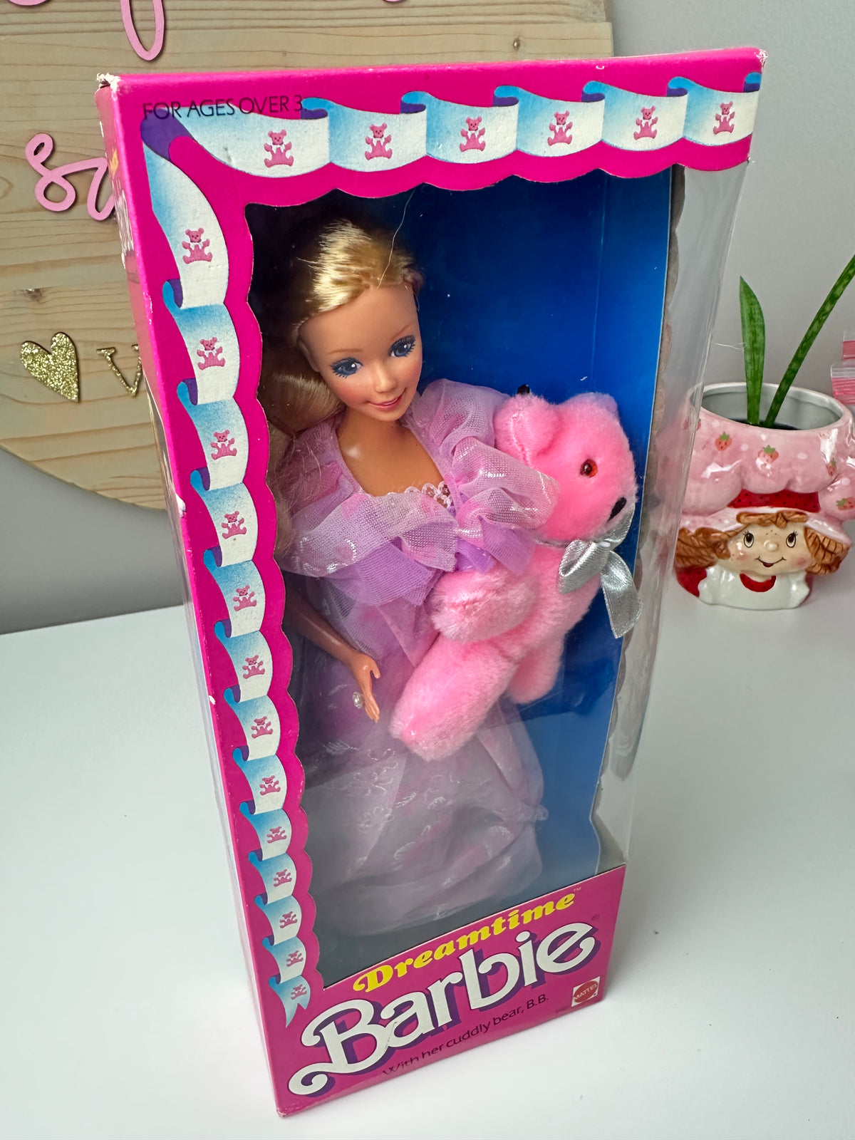 1984 Mattel Dreamtime Barbie with B.B. Bear NRFB Sealed