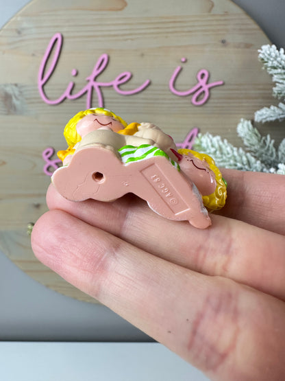 1984 Kenner Strawberry Shortcake Lem and Ada with Sugarwoofer Mini PVC Figure *Berry Vault*