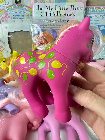 1980s G1 My Little Pony Lot with Accessories & Guide *Berry Vault*