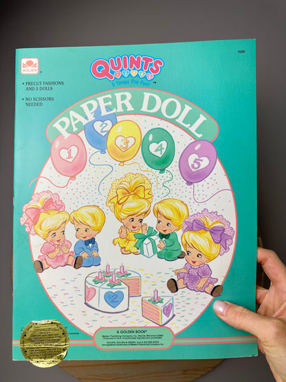 1980s Golden Quints Paperdoll Book Unused
