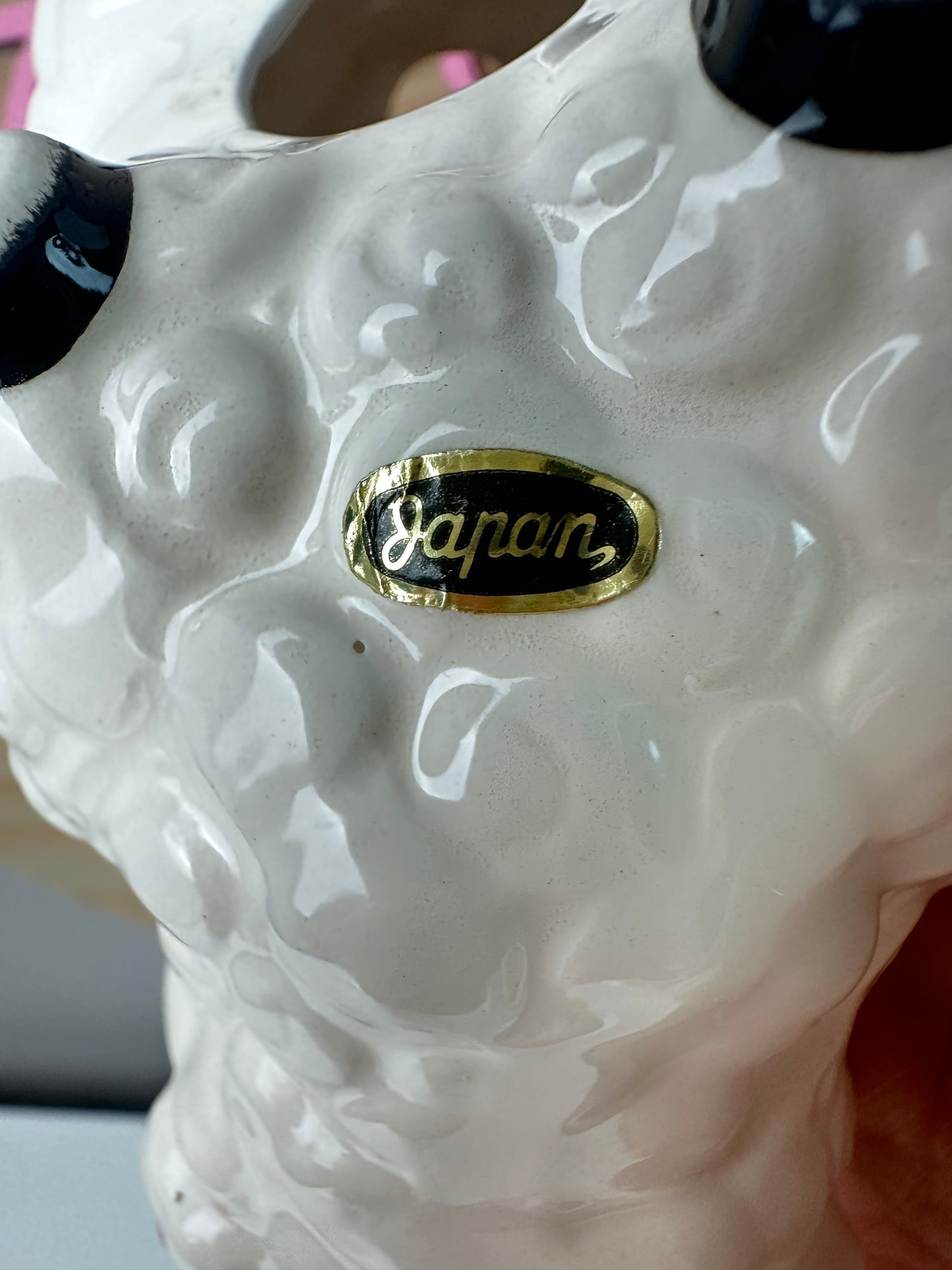 Kitschy Cute Porcelain Lamb [Made in Japan]