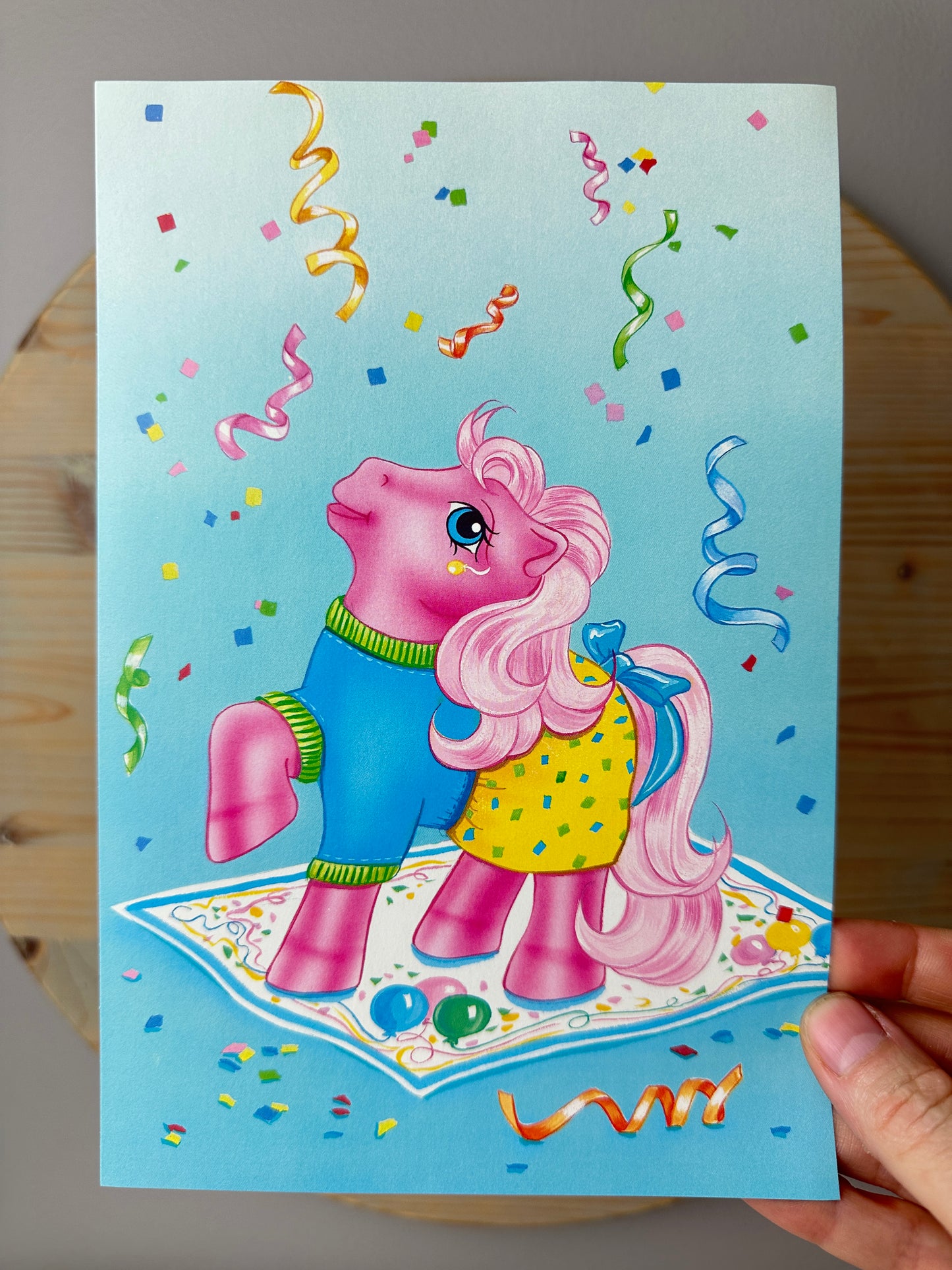1988 Hasbro G1 My Little Pony Dress-Up Card Art Print [Up, Up, & Away TAF]