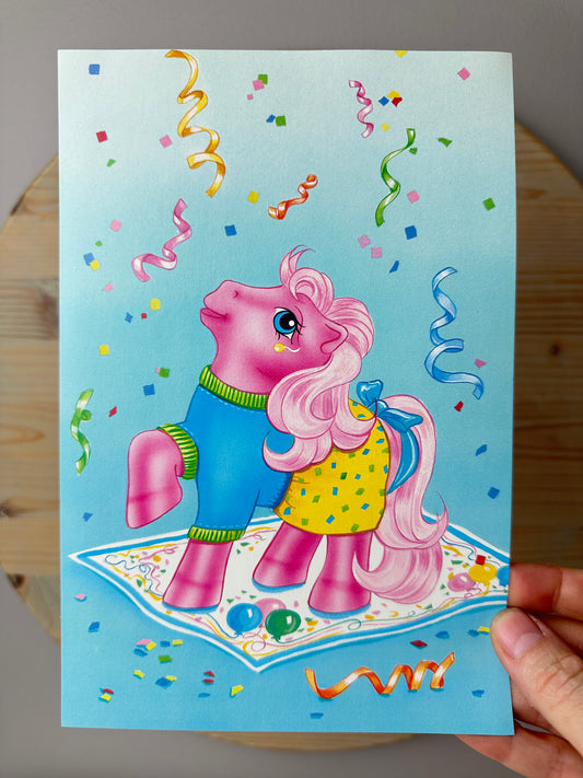 1988 Hasbro G1 My Little Pony Dress-Up Card Art Print [Up, Up, & Away TAF]