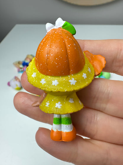 1980s Kenner Strawberry Shortcake Orange Blossom with a Butterfly Miniature PVC